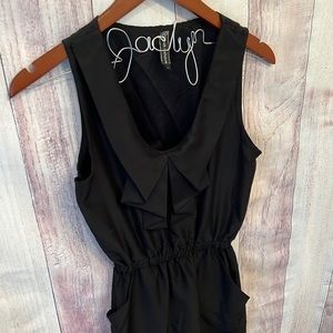 Black satin LBD (little black dress)